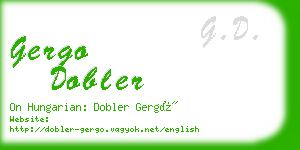 gergo dobler business card